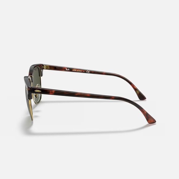 RAYBAN CLUBMASTER CLASSIC - POLISHED TORTOISE ON GOLD - NEW - Picture 7 of 7